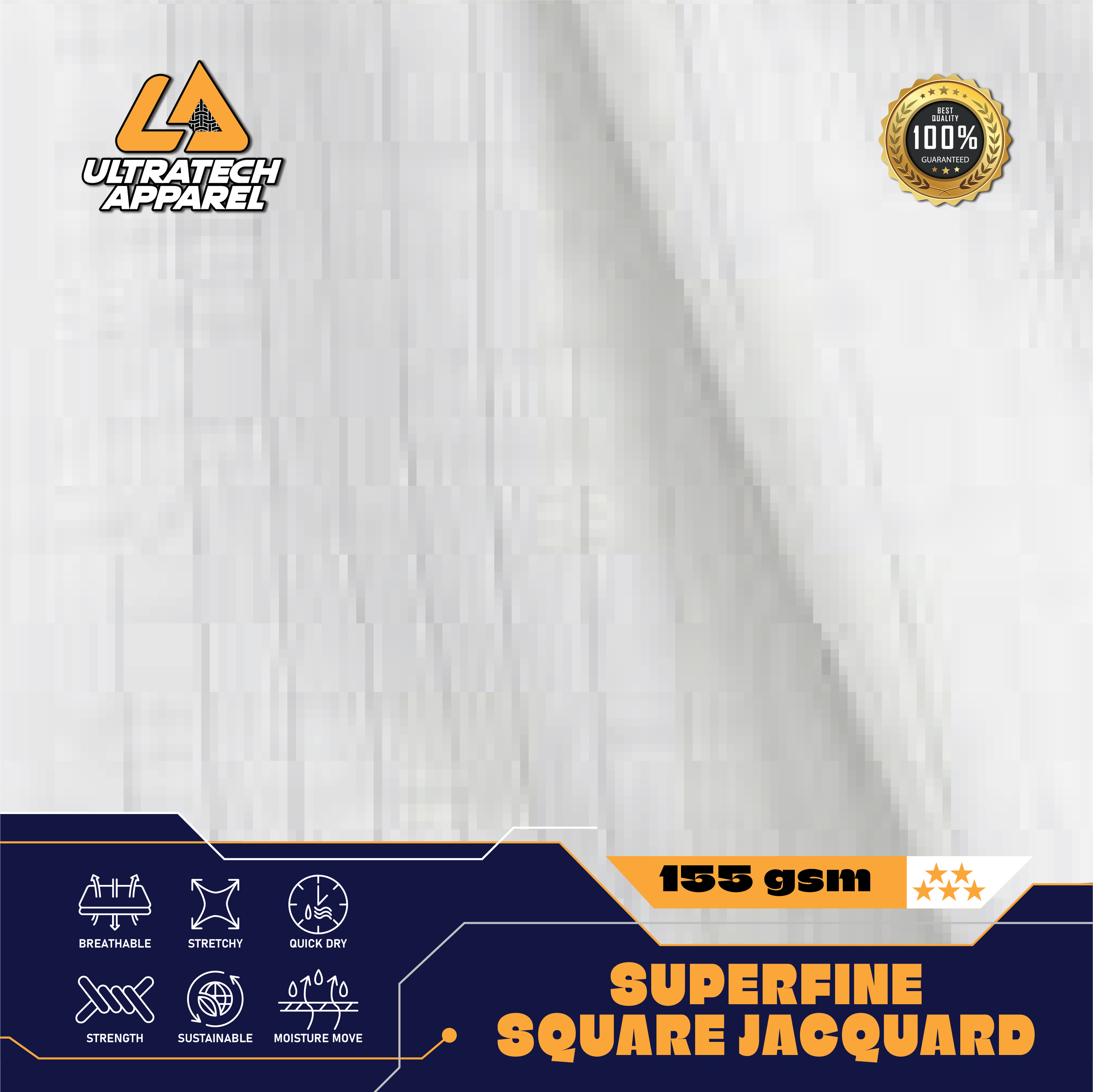 Superfine Square Jacquard (155GSM)